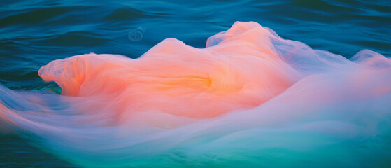 Poster - Colors blend seamlessly, creating swirling patterns that evoke a sense of fluid motion and chaos