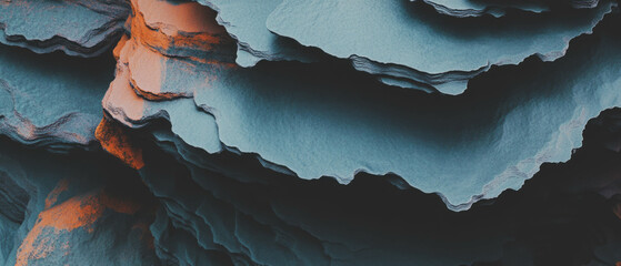 Fototapete - Textured surfaces create rich visual depth with layered and overlapping designs