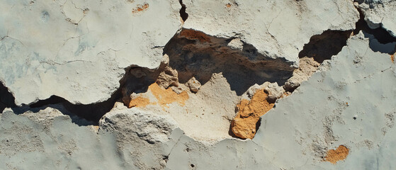 Poster - Weathered stone revealing textures shaped by time and natural erosion