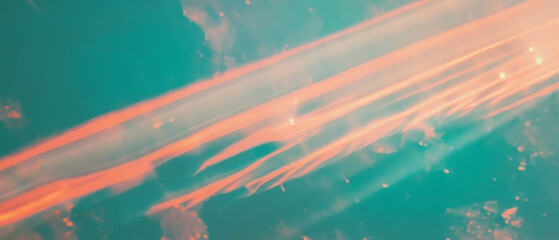 Poster - Vibrant retro light leaks create colorful streaks against a soft background