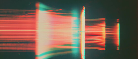 Poster - Retro scan lines create an interlaced effect with vibrant colors and unique textures
