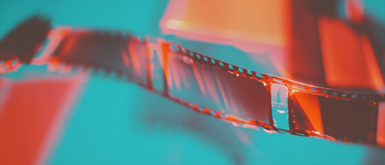 Aufkleber - Retro film burn overlay creates vibrant textures and light leaks in a cinematic style