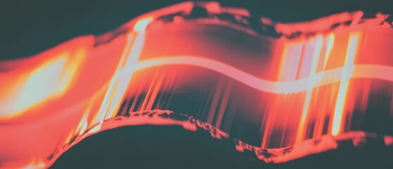 Poster - Exploring retro film effects with vibrant colors and textures in a modern composition