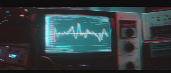 Poster - Exploration of retro noise and static through electronic signal distortion