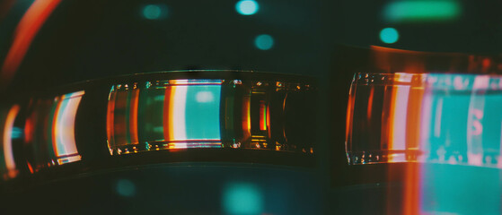 Aufkleber - Exploring vintage film aesthetics with retro Super 8 grain and texture