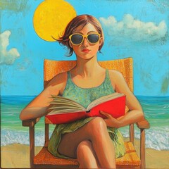 Poster - A person sits comfortably with a book, possibly enjoying some quiet time