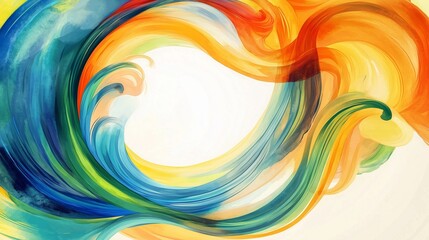 Poster - Colorful swirls and spirals create a vibrant abstract background
