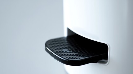 Poster - Close up shot of a black and white object, suitable for use in designs where simplicity is key