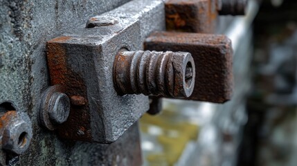 Poster - A close-up shot of a rusty metal door handle, great for use in industrial or abandoned setting images
