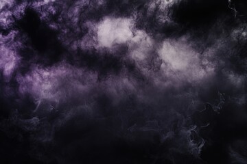 Poster - A dark background with purple hues and thick smoke filling the air, ideal for use in mysterious or eerie settings