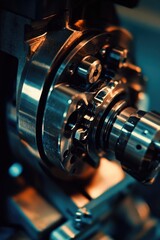 Poster - A detailed view of machinery in operation