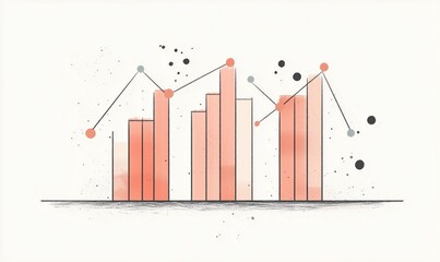 Poster - Data visualization with bar graphs and line charts showcasing trends and comparisons in statistics