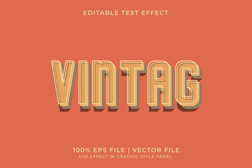 Poster - 3D editable text effect in vintage style. Vintage text template