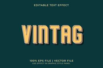 Poster - 3D editable text effect in vintage style. Vintage text template