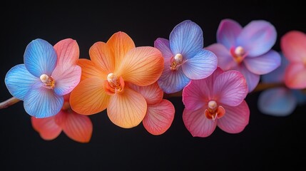 Aufkleber - A detailed view of various blooming flowers