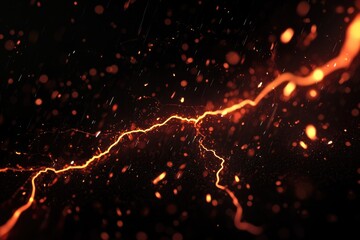 Poster - A powerful lightning bolt illuminates the darkness, potentially signaling an approaching storm