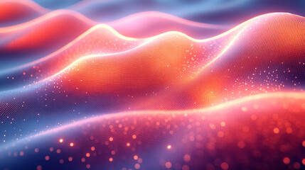 Aufkleber - A serpentine wave made of bright banana-colored hex grids, weaving in and out of a soft twilight-blue background,