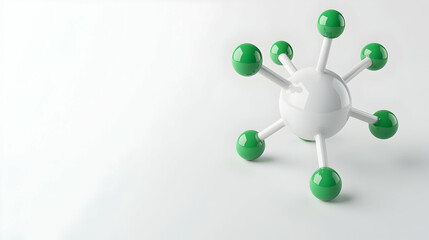 Poster - Stylized H5N1 Bird Flu Molecule, intricate design illustrating the complex structure of the virus on a pristine white background