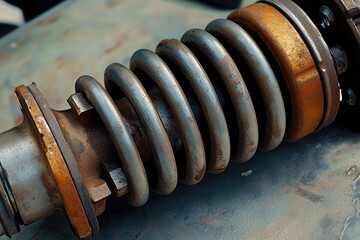 Poster - A close-up view of a metal object on a table