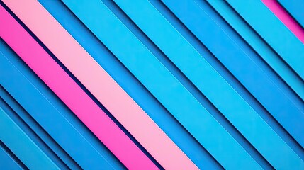 Poster - Vivid gradient idea. Colorful diagonal stripes in blue and pink create a vibrant abstract background.