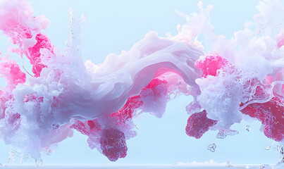Poster - Intricate Digital Artwork of H5N1 Avian Virus, Vibrant colors and abstract forms convey the complexity of viral structures, merging science with creativity.