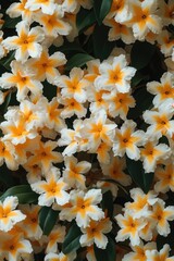 Aufkleber - A bunch of mixed flowers with bright green leaves, ideal for spring and summer themes