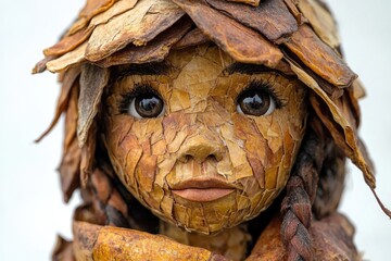 Aufkleber - A close-up view of a statue depicting a person wearing a hat, suitable for use in editorial or advertising contexts