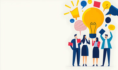 Poster - Flat vector illustration of sales planning concepts on a light background, featuring charts, graphs, and strategic elements for business analysis.