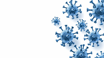 Poster - H5N1 Avian Virus Particle, isolated structure of the avian influenza virus, showcasing intricate molecular details and composition.