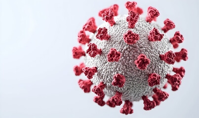 Poster - Abstract geometric representation of H5N1 bird flu particles, intricate patterns and vibrant colors illustrating viral structure and dynamics.