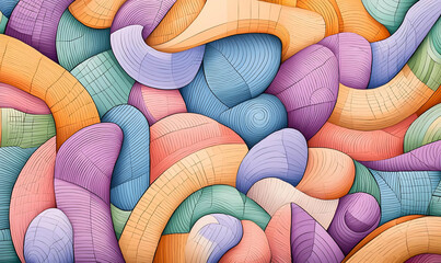 Poster - Celestial Cubist Harmony, a vibrant fusion of geometric shapes and cosmic elements creating a dreamlike atmosphere of otherworldly beauty