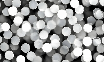 Poster - Silver bokeh ambiance, modern minimalism, shimmering elegance, soft focus, artistic simplicity, contemporary decor, refined aesthetic
