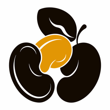 Cashews silhouette vector illustration on white background