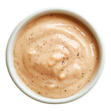 Thousand Island dressing isolated on a white background.