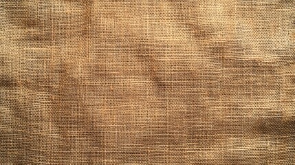Poster - Textured brown linen canvas fabric background for creative textile design and backdrop applications in photography and graphic projects