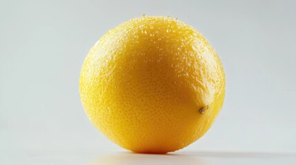 Poster - Fresh closeup of a ripe tropical lemon showcasing its juicy texture and vibrant color ideal for food and wellness concepts