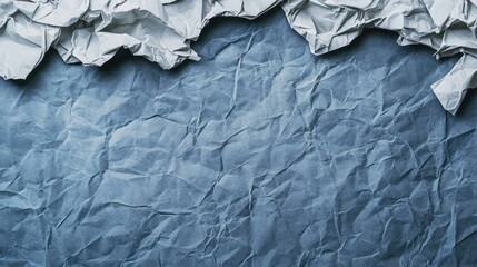 Leinwandbilder - Crumpled paper texture with shadows creating a dramatic background for creative and design projects