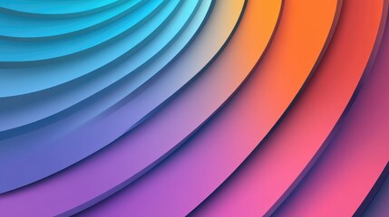 Aufkleber - Modern Abstract Gradient Waves with Radial Blur in Vibrant Color Palette for Graphic Design Backgrounds and Textures