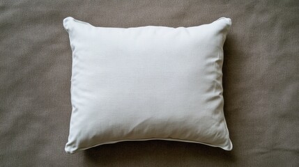 Aufkleber - Closeup of a Soft White Pillow on Neutral Background for Home Decor and Interior Design Inspiration
