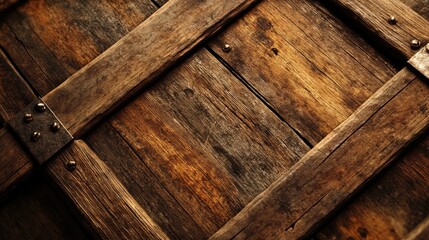 Poster - Rustic Wooden Background with Grainy Texture Ideal for Seasonal Themes and Decorative Designs