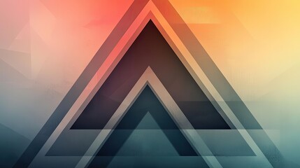 Poster - Triangle abstract background idea. Abstract geometric design with layered triangles in vibrant colors and soft gradients.