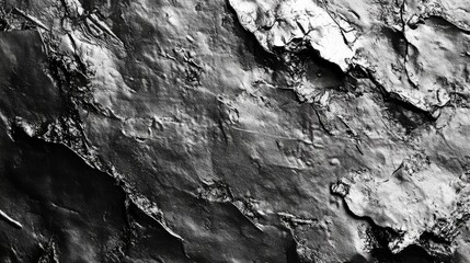 Poster - Abstract close-up of a rough metallic surface showcasing silver tones and intricate texture patterns for design and background use.