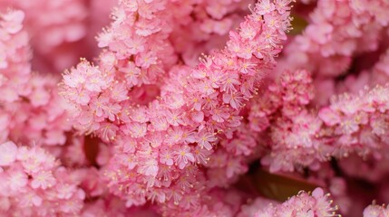 Poster - Fluffy pink laurel background texture showcasing delicate blossoms in a vibrant natural setting ideal for design and branding projects