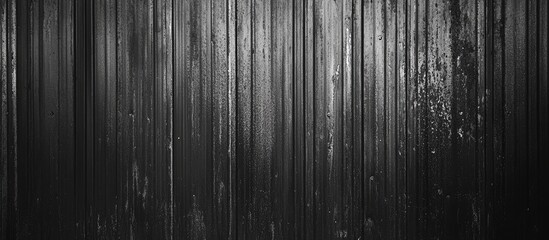Fototapete - Black Corrugated Metal Wall Texture with Empty Copyspace Ideal for Text or Graphic Design Backgrounds