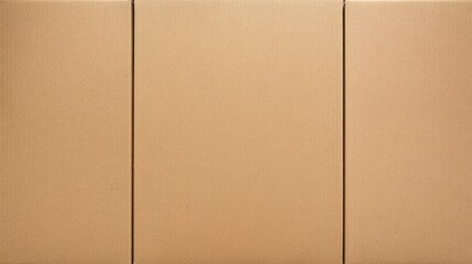 Poster - Cardboard packing box flat lay with ample blank space for shipping organizing packaging and labeling items background design