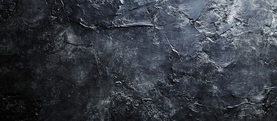 Poster - Black Cement Wall Grunge Texture Background Ideal for Text Placement and Graphic Design Projects