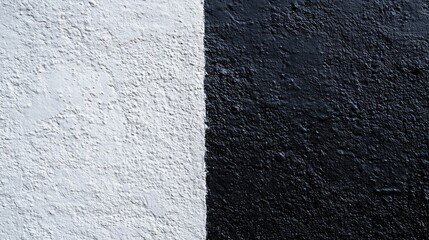 Poster - Textured black and white wall close-up showcasing depth and contrast in a modern minimalist style
