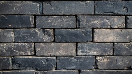 Poster - Dark Brick Wall Texture for Abstract Background in Urban Design and Architecture Applications