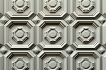 Poster - sophisticated classical geometric 3d pattern. ancient ornament. background image. created with gener