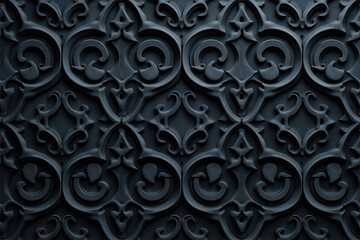 Poster - sophisticated classical 3d pattern. ancient ornament. background image. created with generative ai t